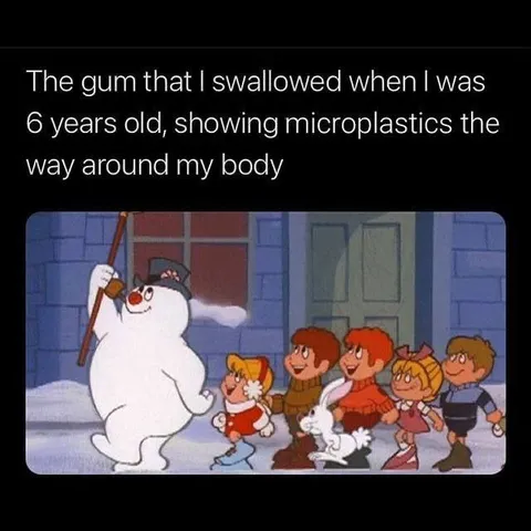 Swallowed Gum Tracks Microplastics