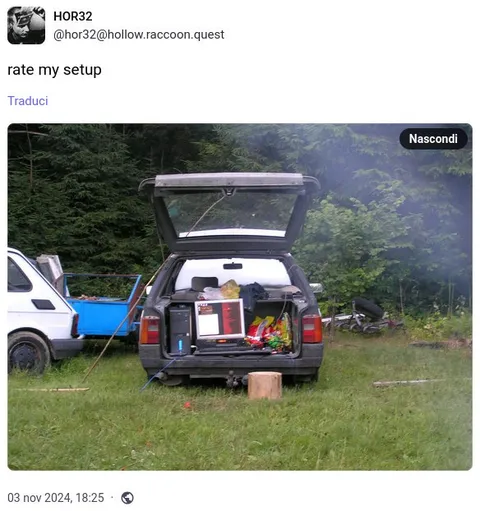 Car Trunk Gaming Setup