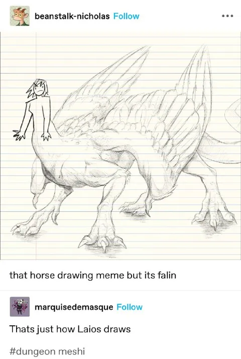 Horse Drawing Meme but Falin
