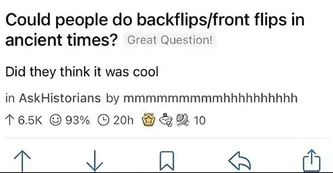 Ancient Backflip Question