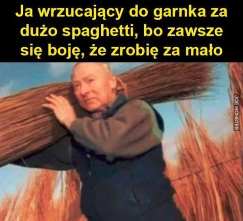 Za dużo spaghetti do garnka