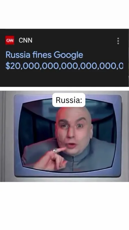 Russia Fines Google Trillions