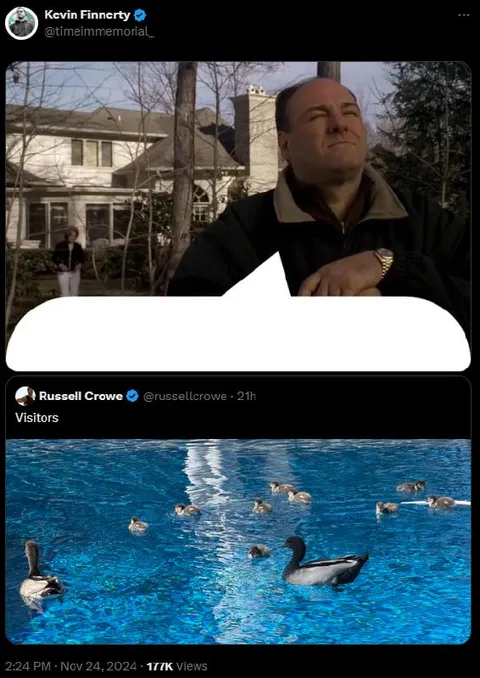 Tony Soprano Watches the Visitors