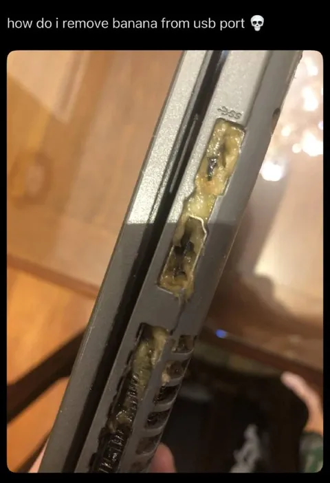Banana Stuck in USB Port