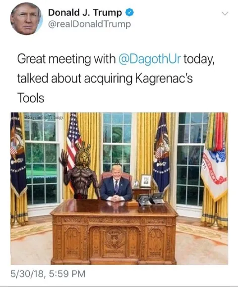 Trump Meets Dagoth Ur