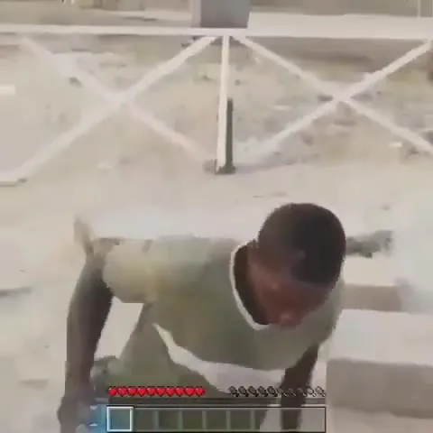 Minecraft Man Eats Sand