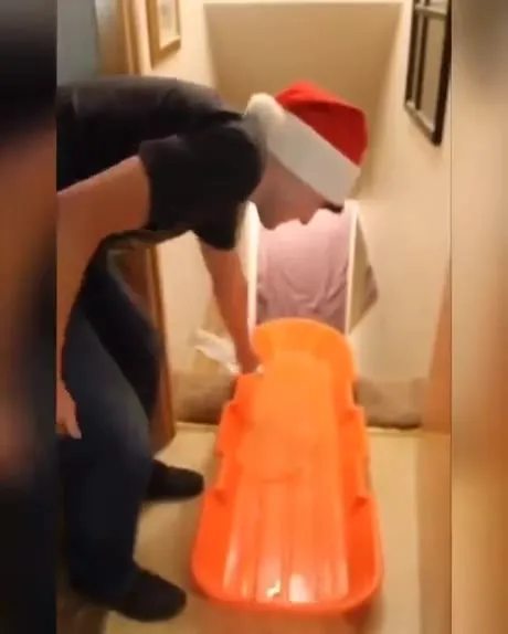 Santa Hat Slide Disaster