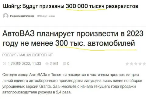 300 тысяч резервистов и автомобилей