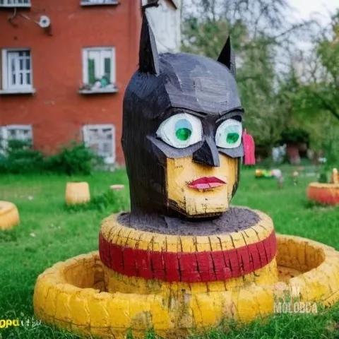Бэтмен из старых шин