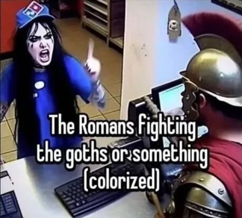 Romans Fighting the Goths