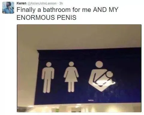 Bathroom for an Enormous Penis