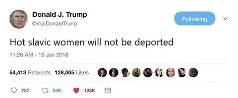 Trump Hot Slavic Women Tweet