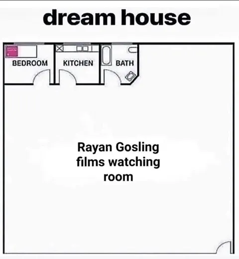 Rayan Gosling Film Watching Room