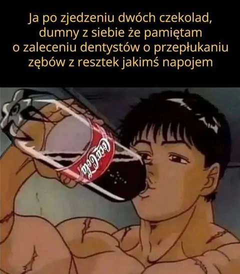 Dumny po przepłukaniu zębów