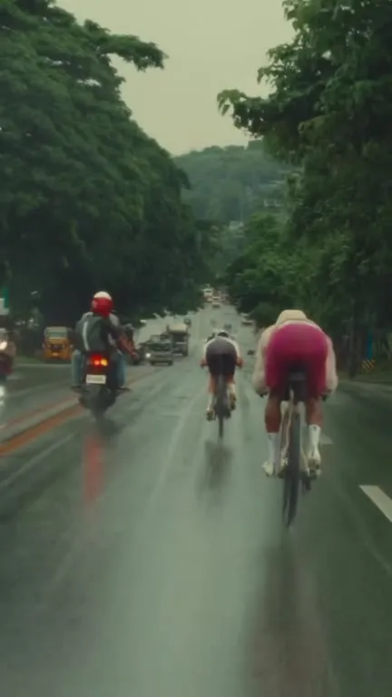 Cyclists Ignore the Slow Down Sign