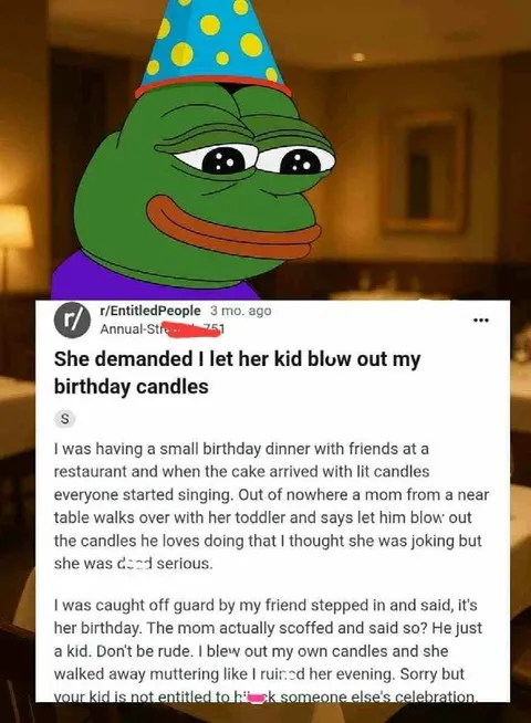 Pepe Birthday Candle Drama