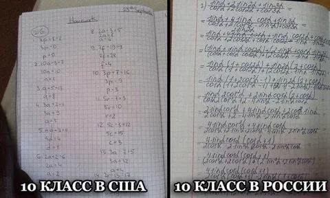10 класс в США и России