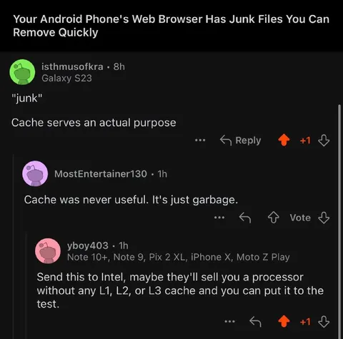 Cache Is Not Junk