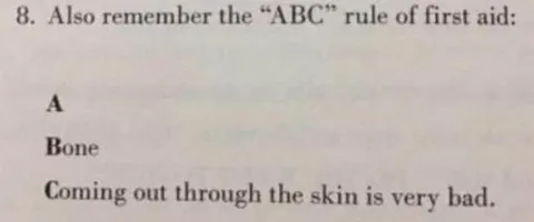 ABC First Aid Rule