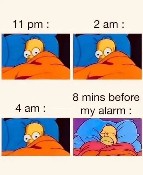 Homer Wakes Before His Alarm