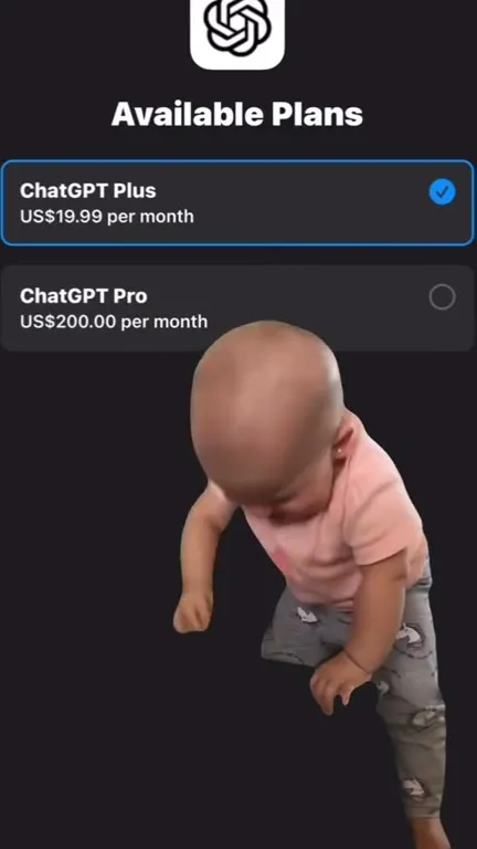 Baby Rejects ChatGPT Pro