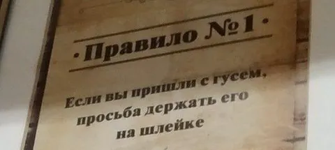 Правило про гуся на шлейке