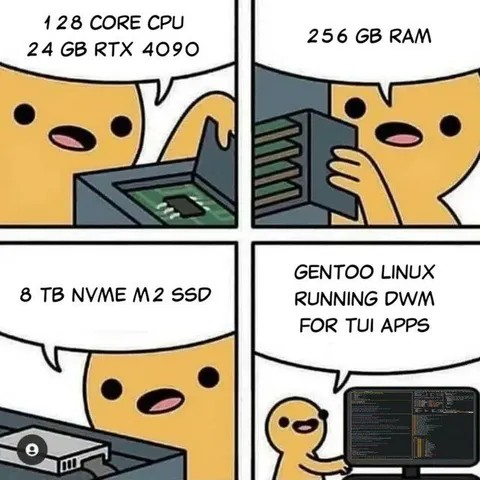 Overpowered PC Running TUI Apps