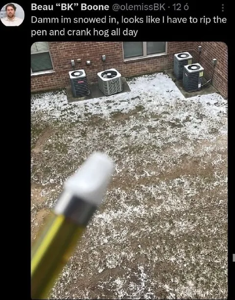 Snowed In, Cranking Hog All Day