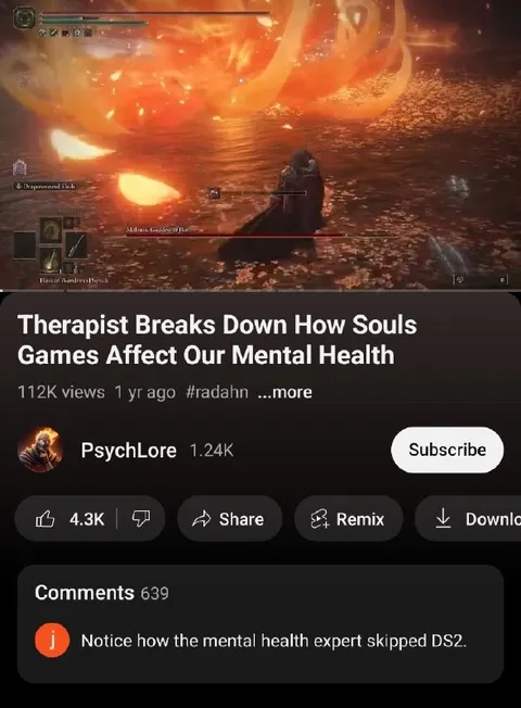 Therapist Skips Dark Souls 2
