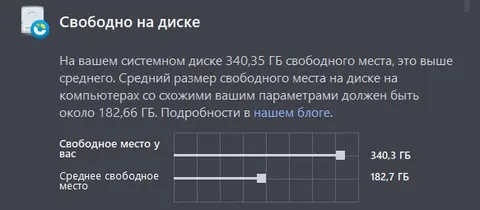 Слишком много свободного места