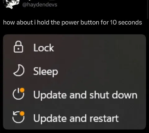 Holding the Power Button