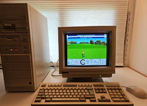 Retro Microsoft Golf Computer Setup