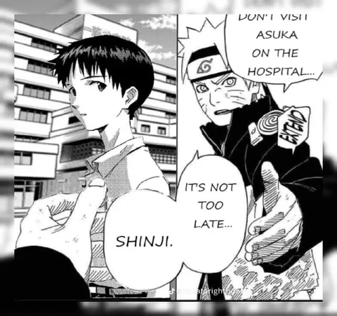 Shinji and Naruto Save Asuka