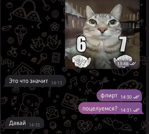 Флирт с котом 6 7