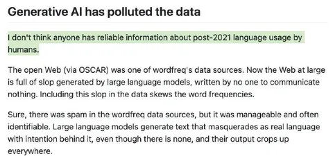 Generative AI Polluted the Data