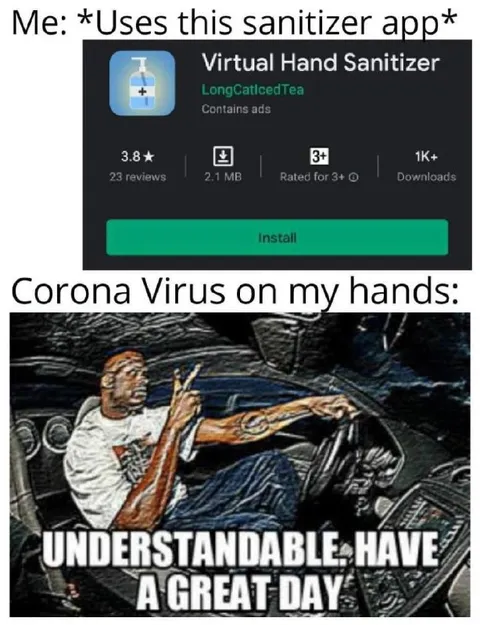 Virtual Sanitizer vs Coronavirus