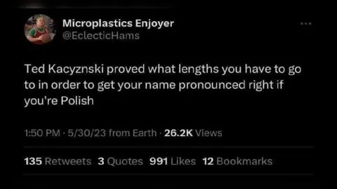 Ted Kaczynski Polish Name Joke