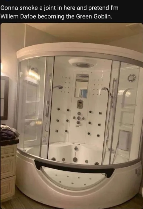 Willem Dafoe Shower Transformation