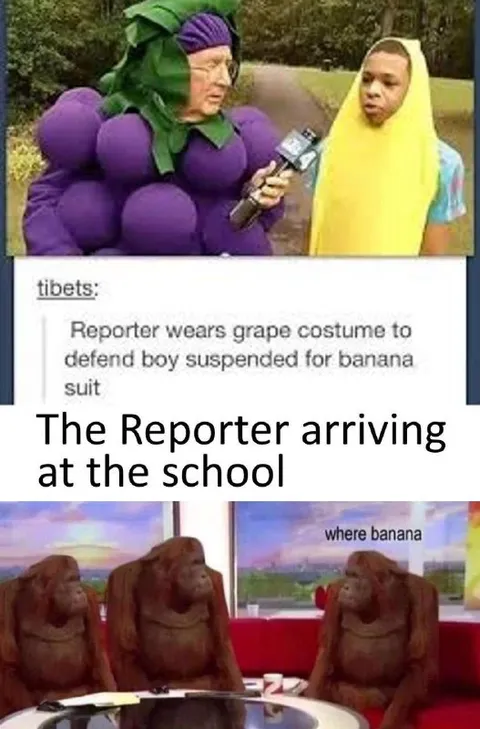 Reporter Arriving at School