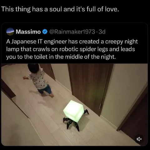 Creepy Lamp Leads You to the Toilet