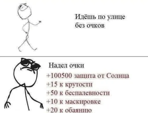 Очки дают бонусы к характеристикам