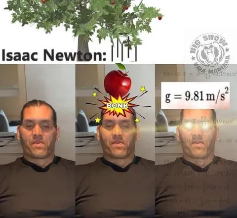 Isaac Newton Gets Bonked