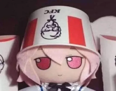 Upside-Down KFC Anime Girl