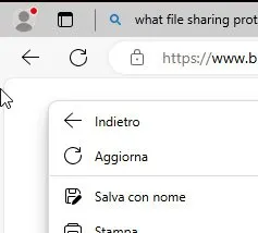 Edge senza pulsante Avanti