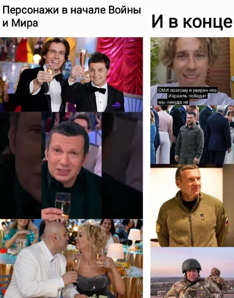 Персонажи в начале войны и мира