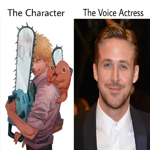 Denji voiced by Ryan Gosling