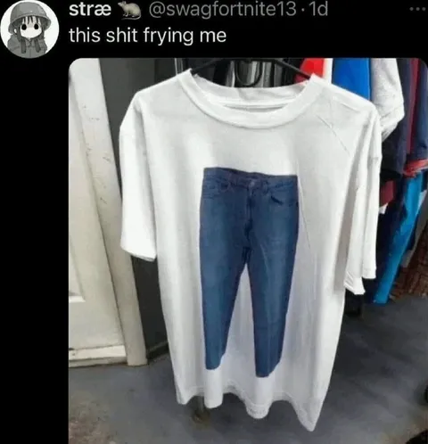 Jeans Printed on a Shirt