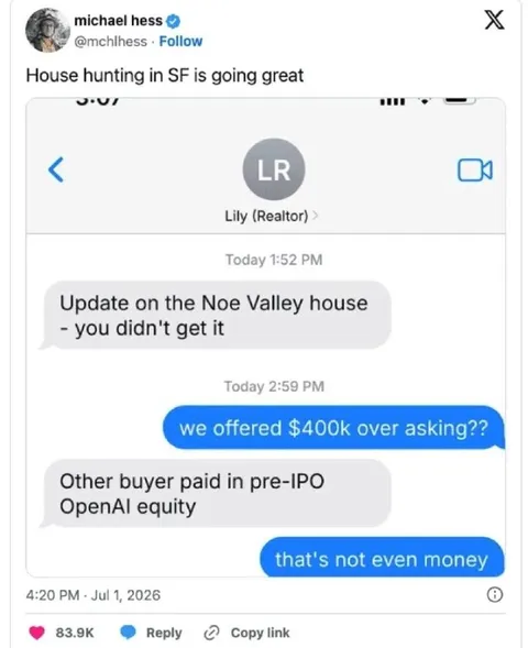 Pre-IPO Equity Loses the House