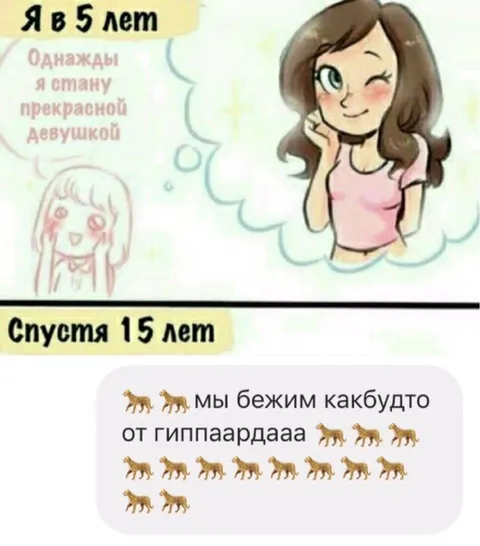 В 5 лет и спустя 15 лет