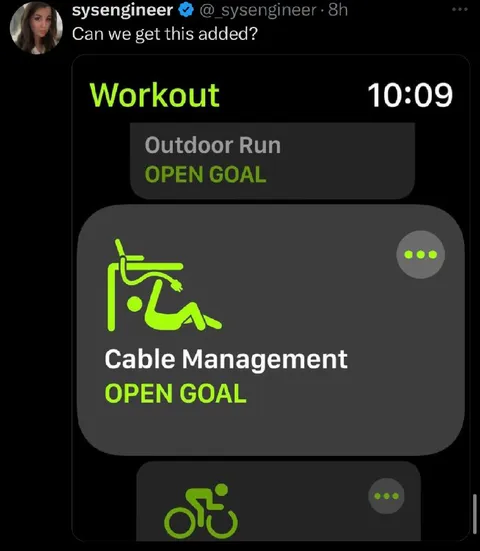 Cable Management Workout Goal